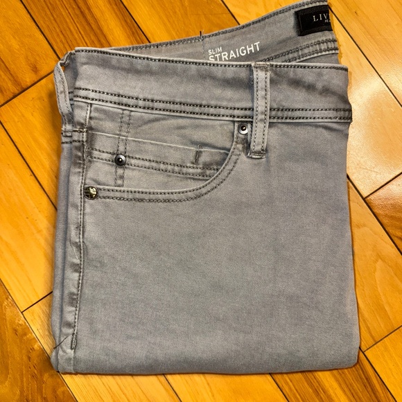 Liverpool Men’s Slim Straight Jeans 33x32 | Stretch | Gray | Comfortable Fit - Picture 3 of 6